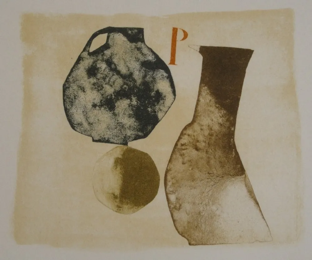 石版画 Bissier - Composition