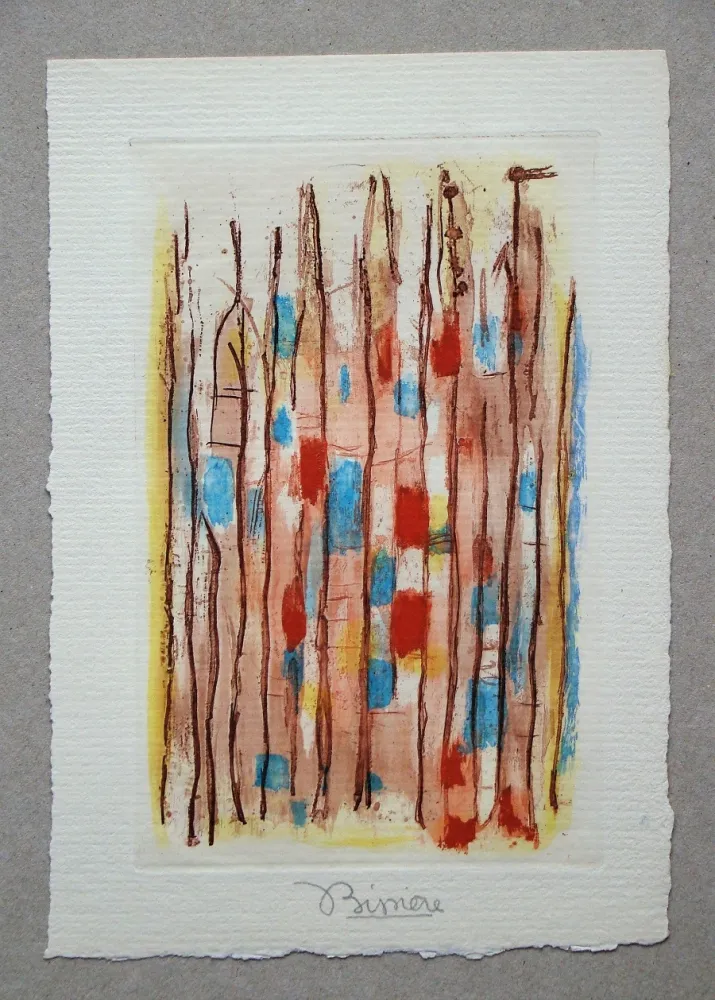 飞尘腐蚀法 Bissiere - Untitled composition