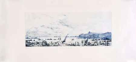 版画 Blanpain - La plage du Pouldu