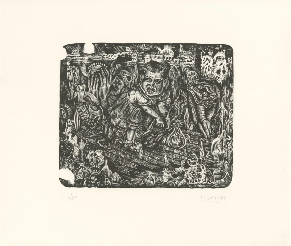 石版画 Blanquet - La Fente de l'Aube