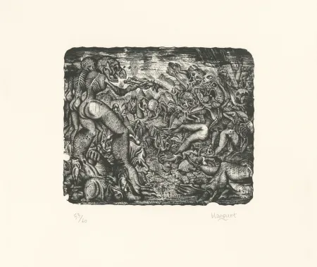 石版画 Blanquet - Rixe Urticante