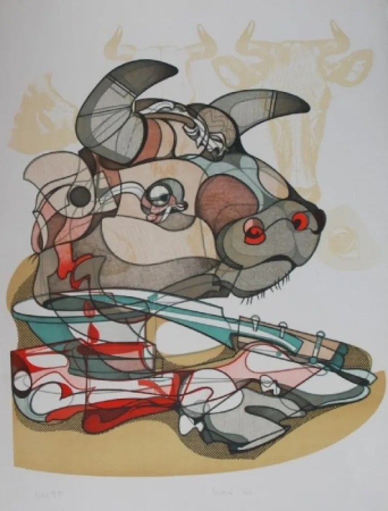 石版画 Bodini - Senza titolo