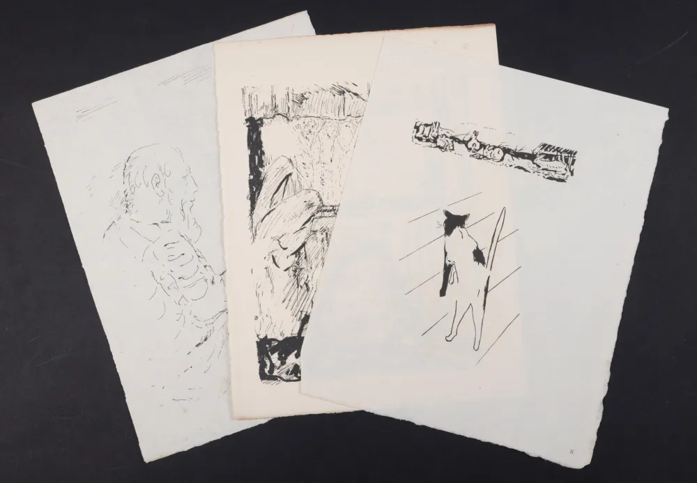 石版画 Bonnard - La vie de Sainte Monique #13, 1930 - Set of 3 lithographs