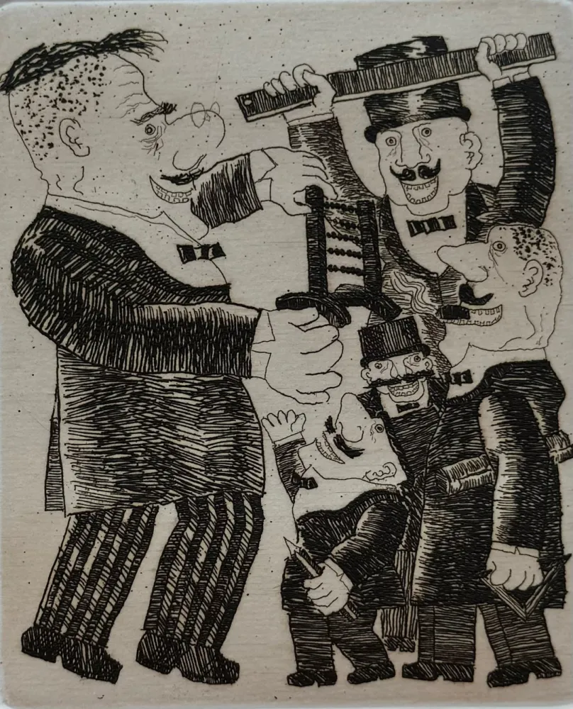 蚀刻版画 Borghese - Il piano regolatore