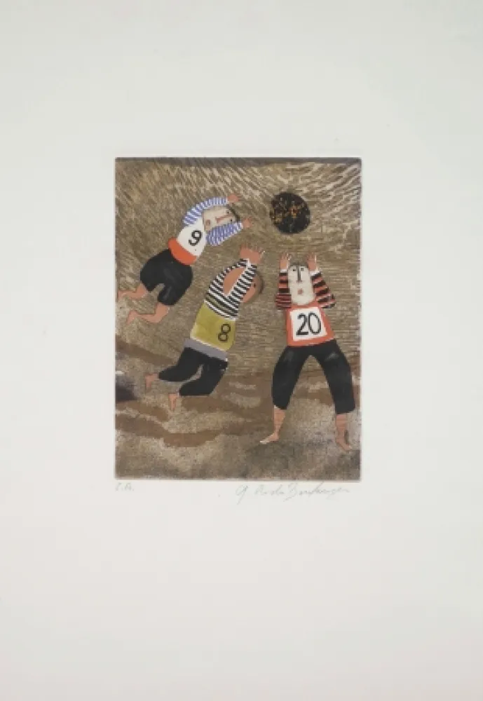 飞尘腐蚀法 Boulanger - Joueurs de Rugby