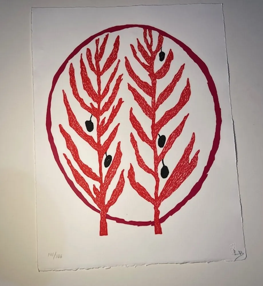 石版画 Bourgeois - Rameaux d'Olivier