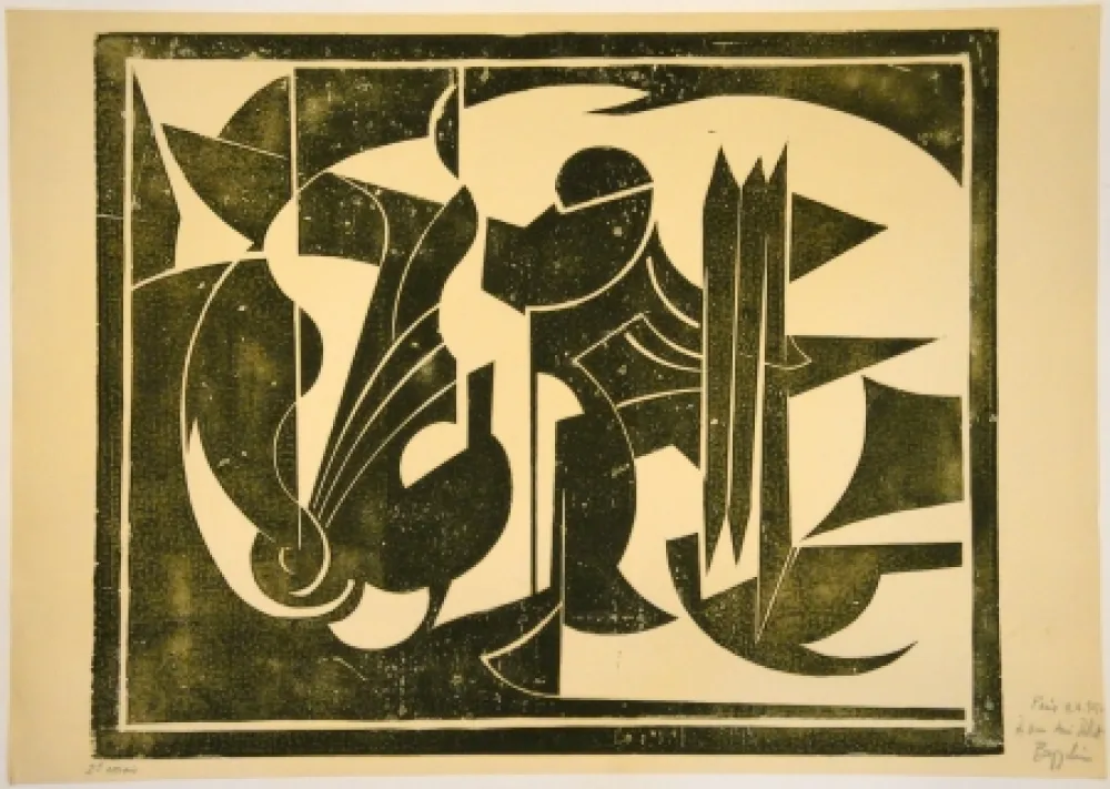 油毡版画 Bozzolini - Untitled