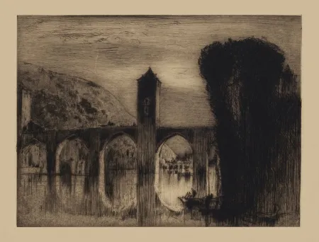版画 Brangwyn - Bridge