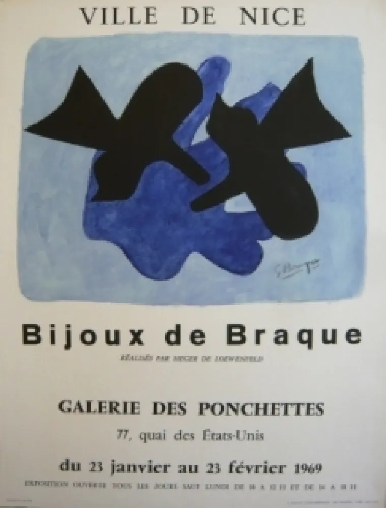 海报 Braque - Affiche exposition Bijoux de Braque