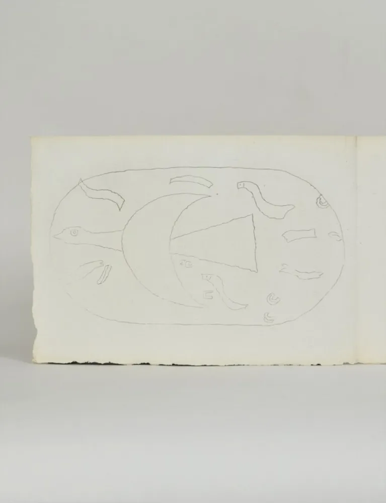 版画 Braque - Chants de Milarepa