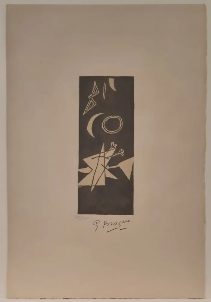 石版画 Braque - Ciel Gris II