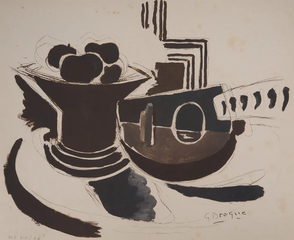 石版画 Braque - La mandoline