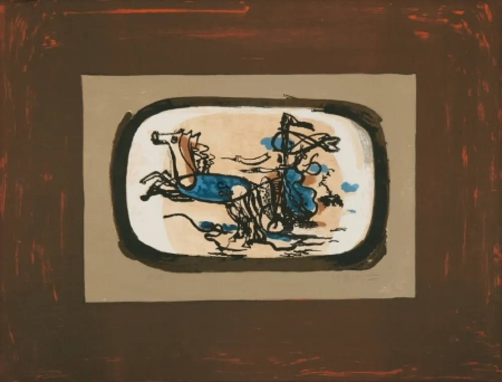 石版画 Braque - Le char II