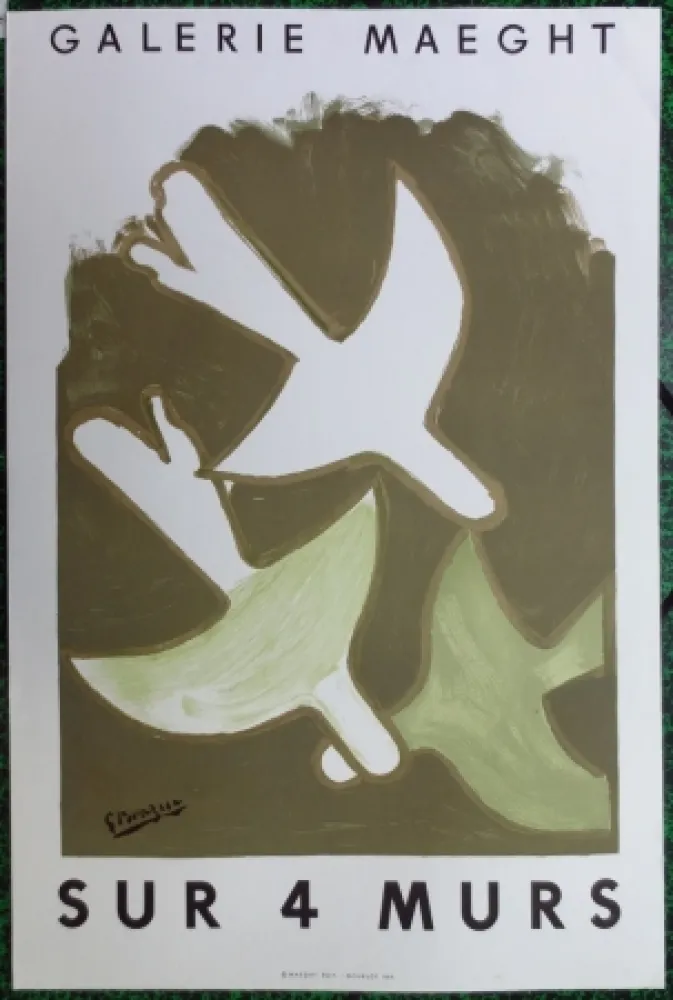 石版画 Braque - Sur 4 murs