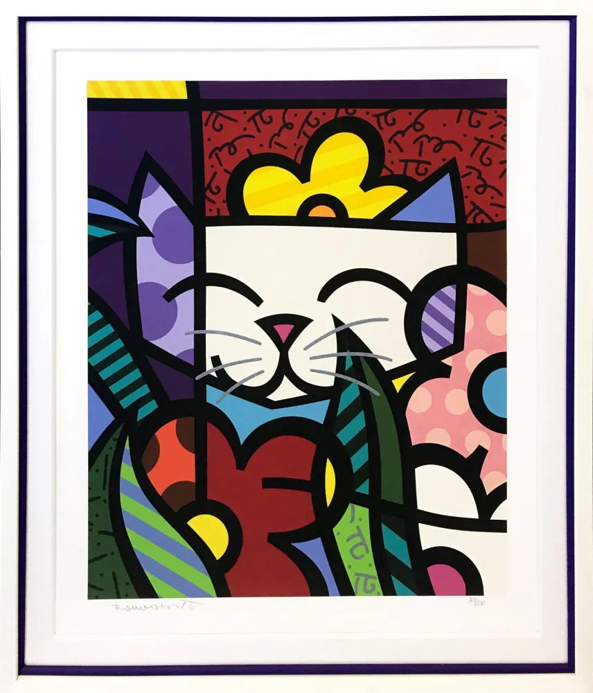 丝网印刷 Britto - BEHIND THE FLOWERS