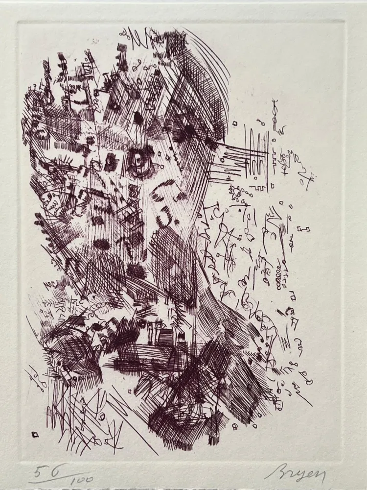 蚀刻版画 Bryen - Hommage à Hans Arp 