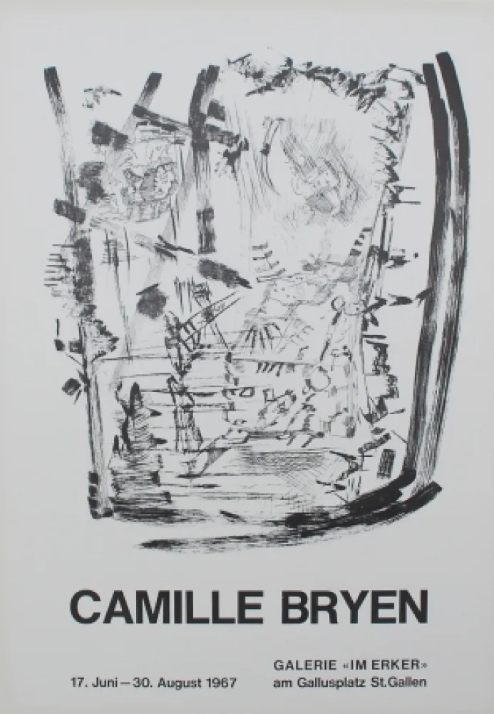 石版画 Bryen - Untitled (Exhibition poster)