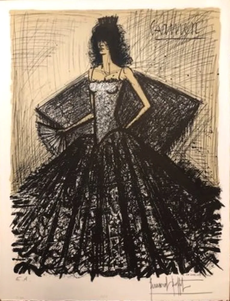 石版画 Buffet - Carmen