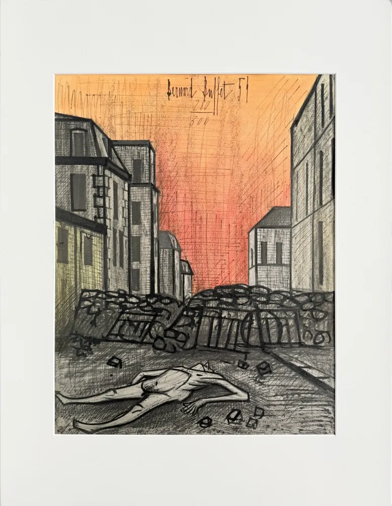 石版画 Buffet - Horreur de la guerre