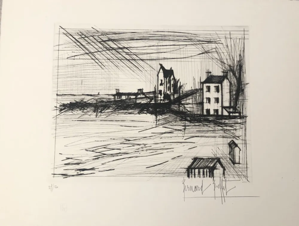 干刻版画 Buffet - Plage bretonne 