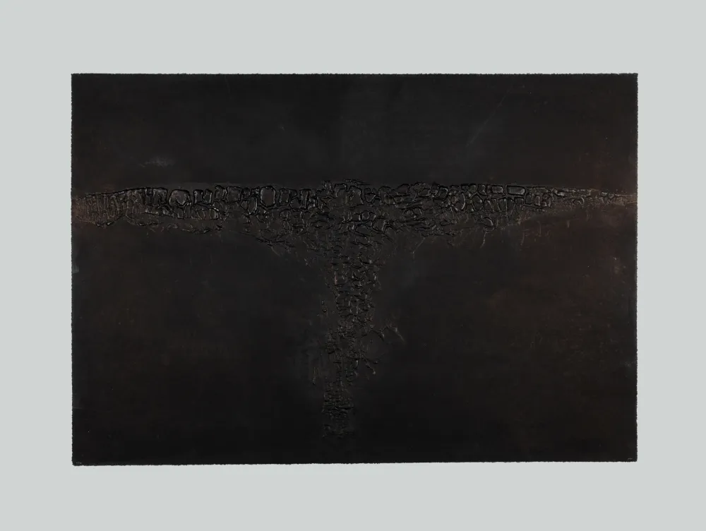 蚀刻飞尘法 Burri - Cretto Nero F