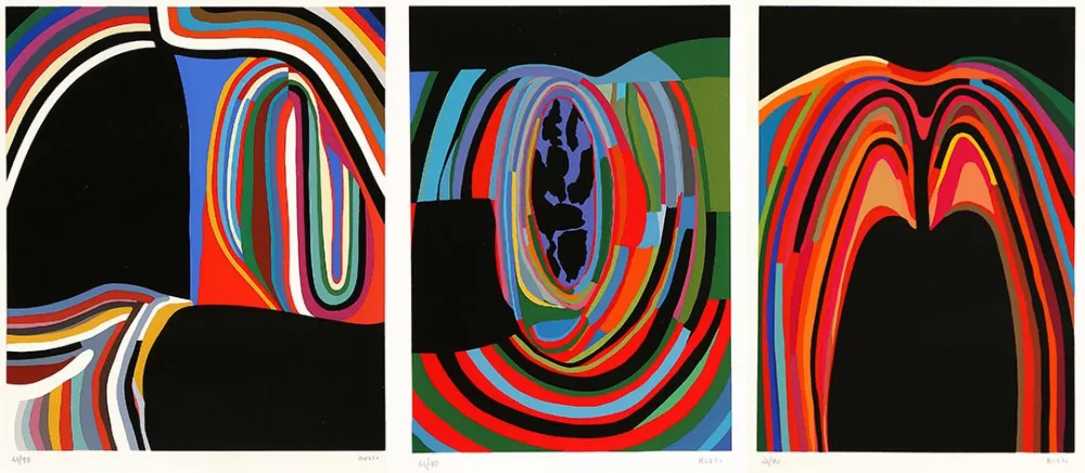 丝网印刷 Burri - Trittico B