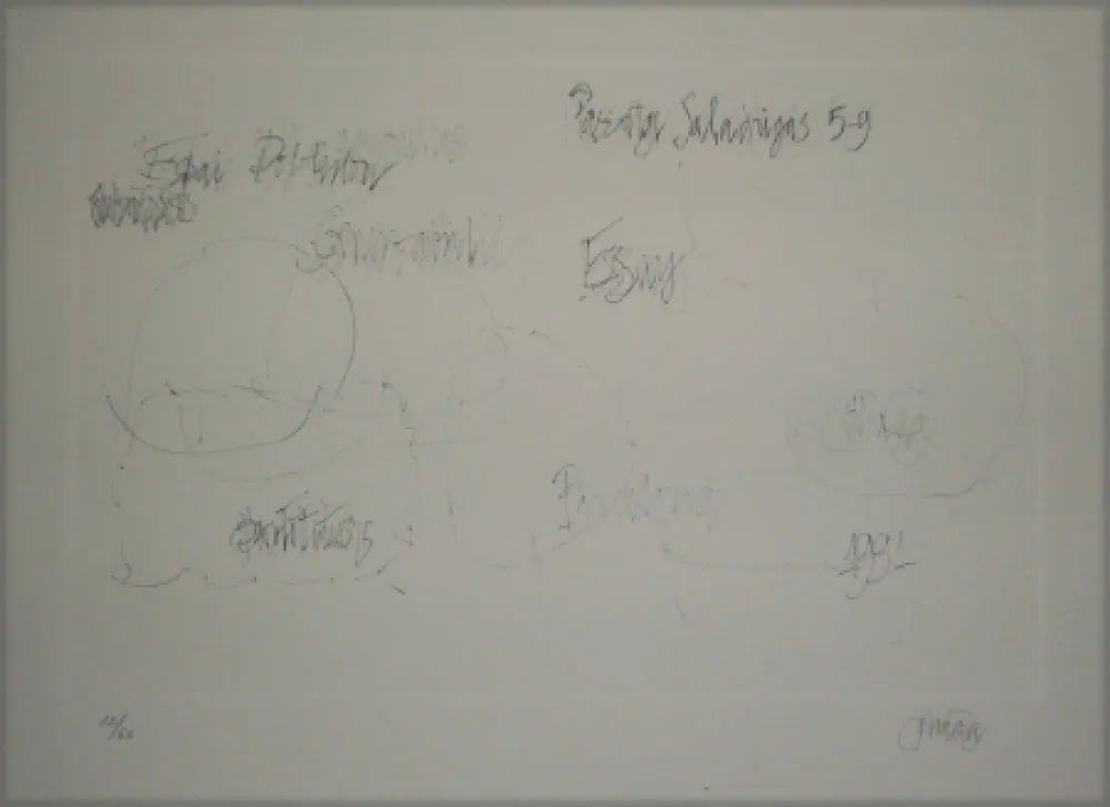 石版画 Cage - Essays