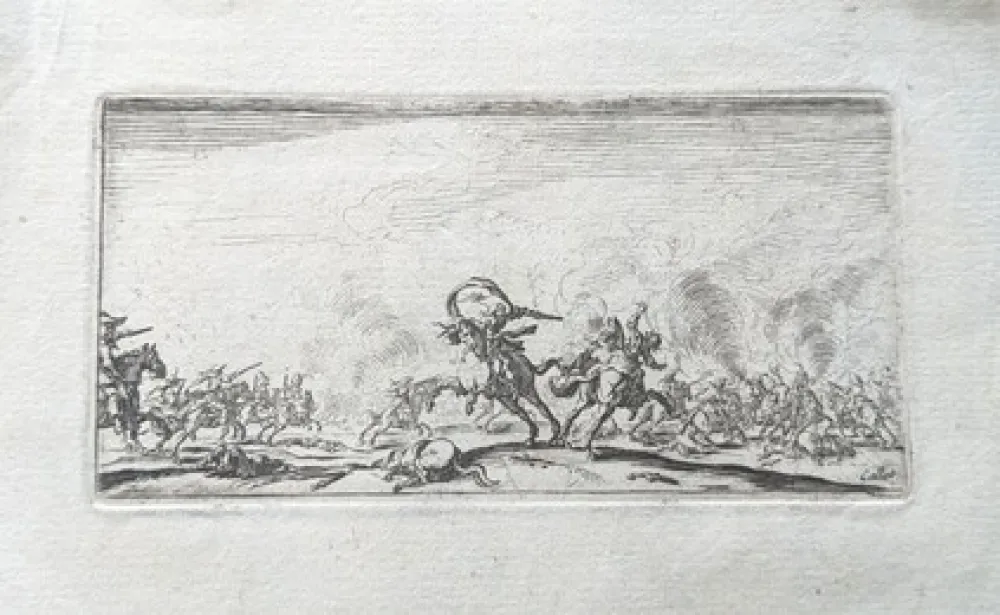 蚀刻版画 Callot - Le combat au pistolets