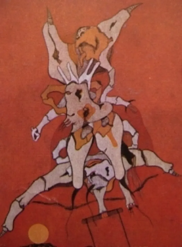 石版画 Camacho  - Cenizas 4