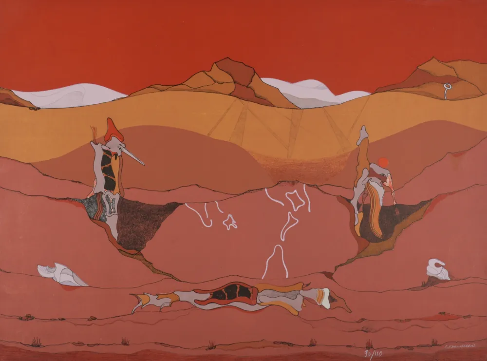 石版画 Camacho  - Nazca, 1986 - Hand-signed