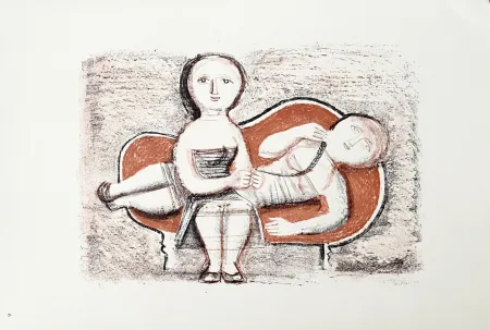 石版画 Campigli (After) - Il Divano