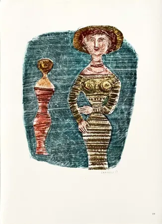 石版画 Campigli (After) - In giallo e in rosso