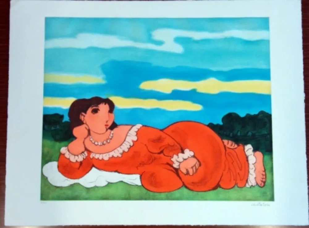 蚀刻版画 Cantatore - Odalisca