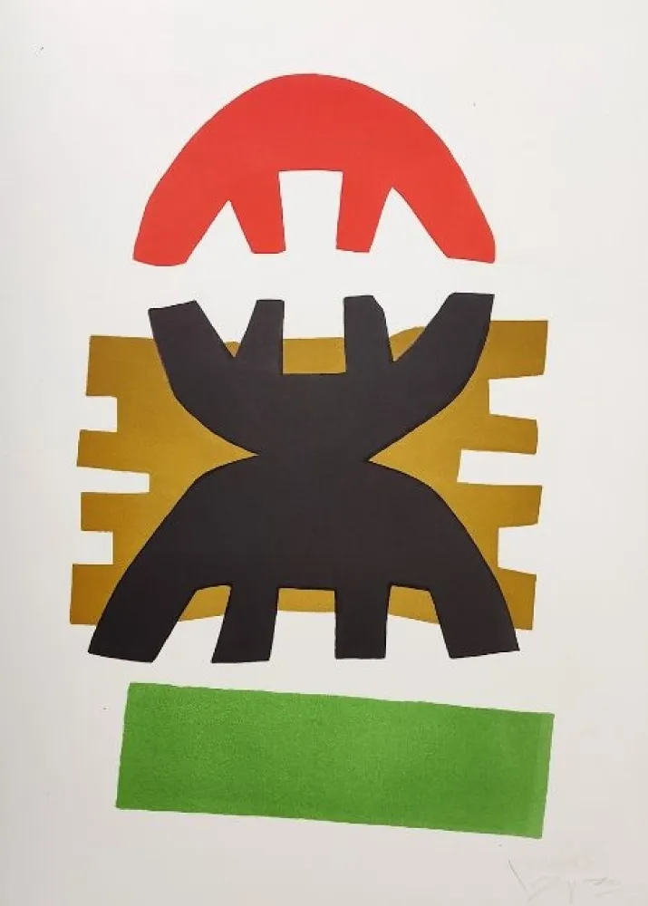 石版画 Capogrossi - Biglietto di auguri per la Galerie im Erker