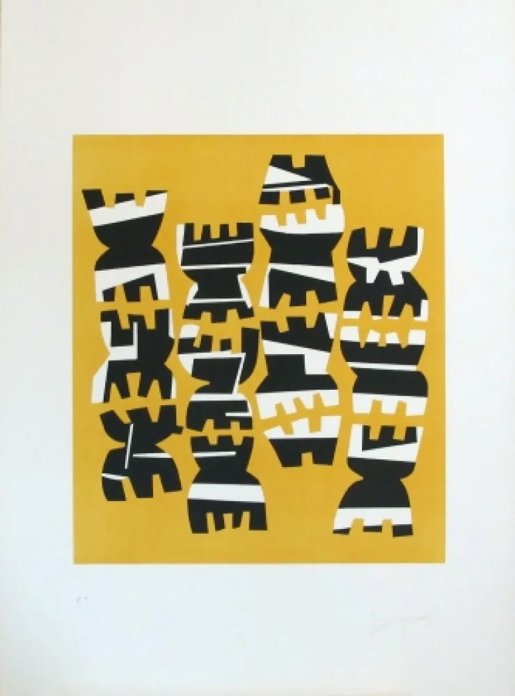 石版画 Capogrossi - Quarzo n°8