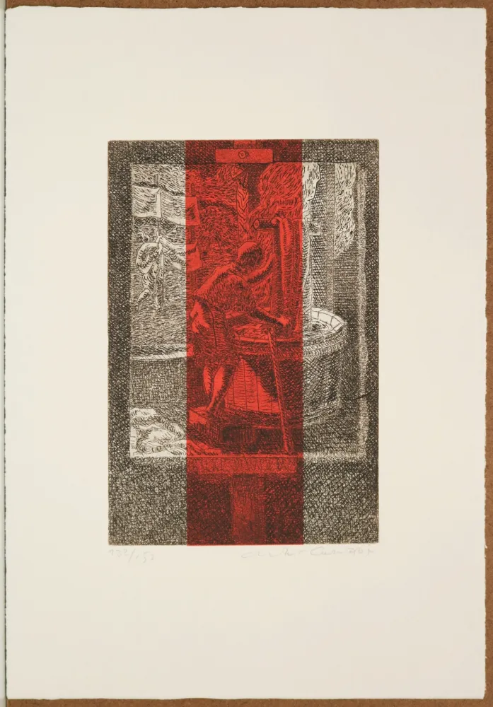 蚀刻版画 Carmassi - La tintoria