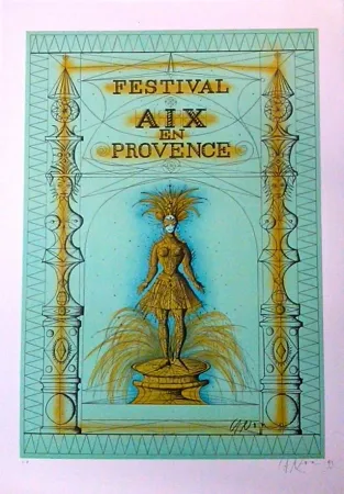 石版画 Carzou - Festival Aix en Provence