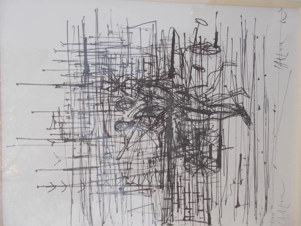 石版画 Carzou - Le champ de bataille