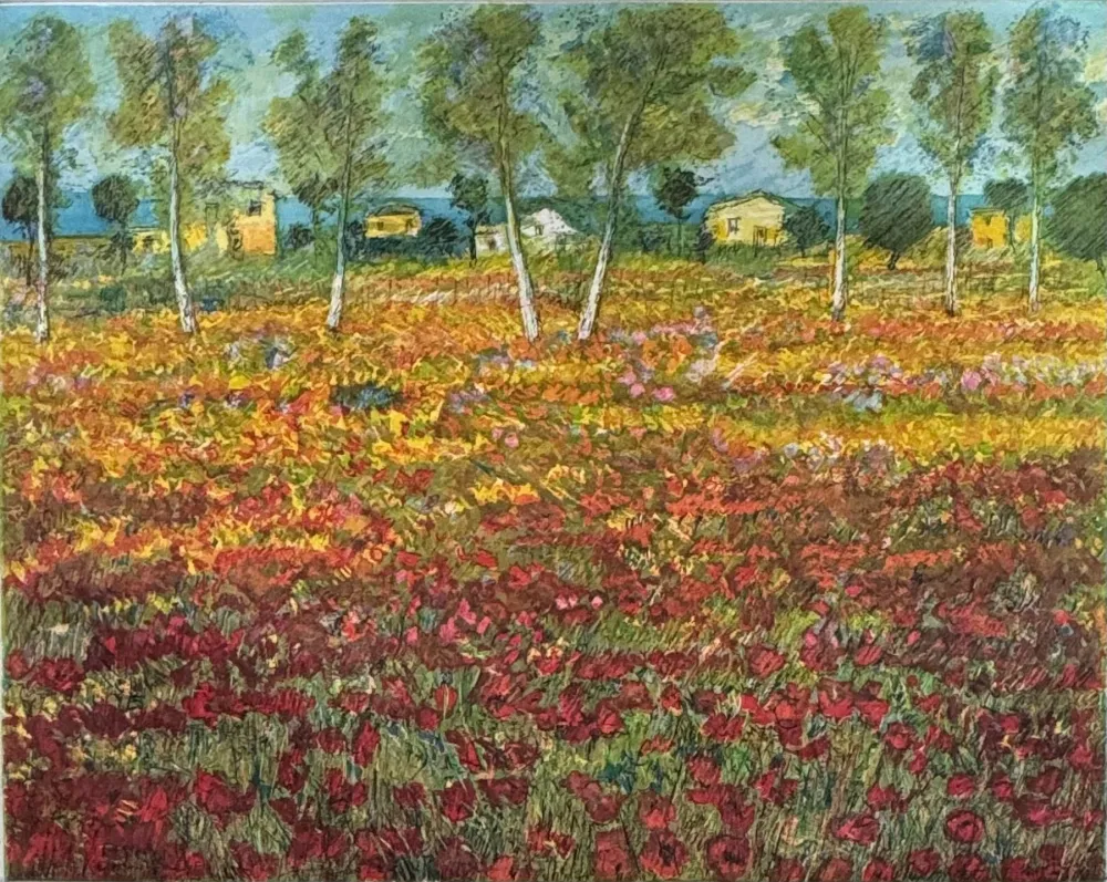 蚀刻版画 Cascella - Estate II