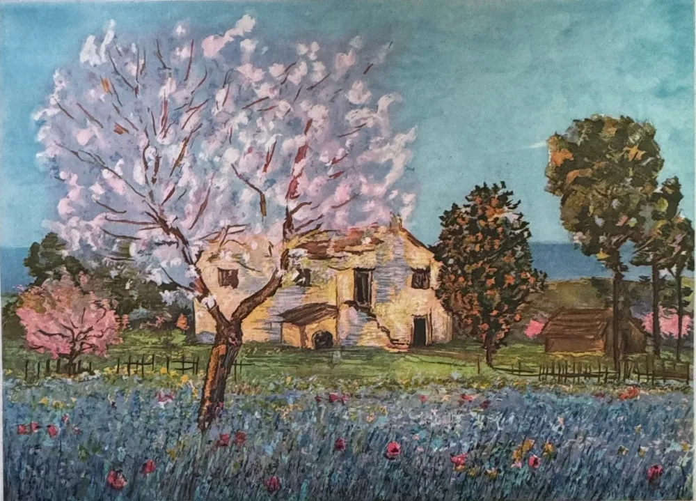 蚀刻版画 Cascella - Paesaggio II