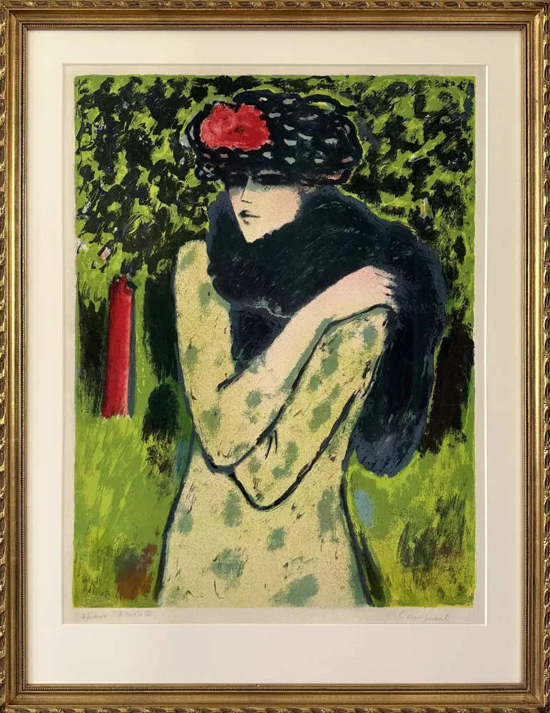 石版画 Cassigneul  - Femme à l’echarpe 