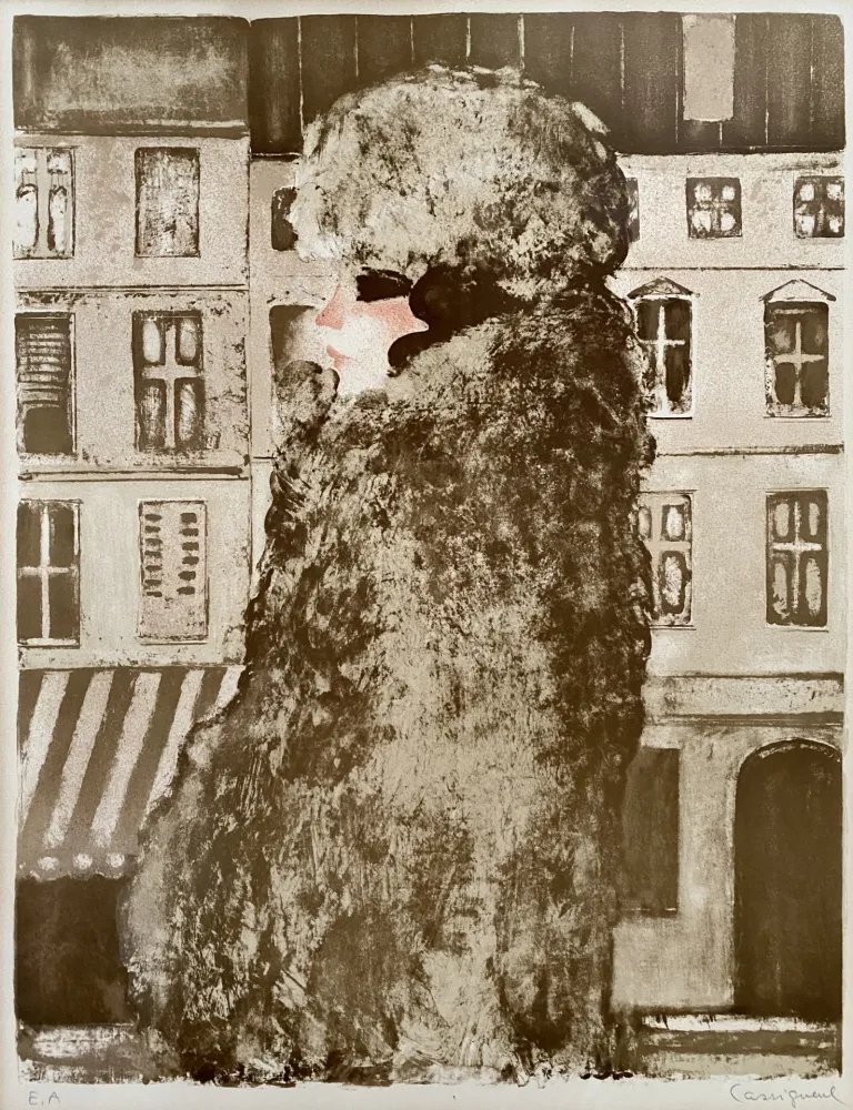 石版画 Cassigneul  - L’Hiver 