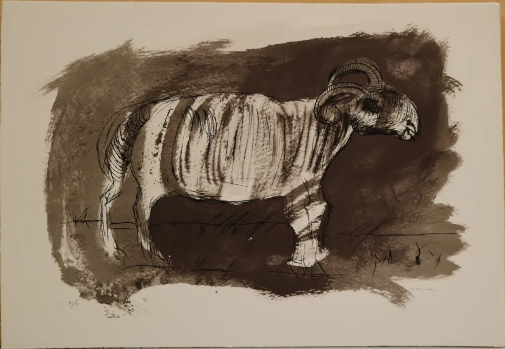 石版画 Cassinari - Pecus