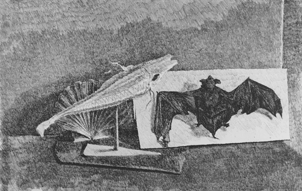 蚀刻版画 Castellani - Giravento e nottola