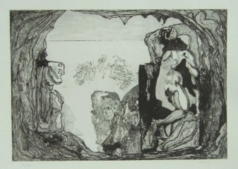 蚀刻版画 Castillo - Omaggio a Michelangelo