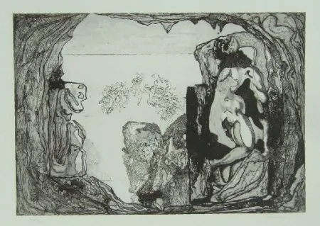 蚀刻版画 Castillo - Omaggio a Michelangelo