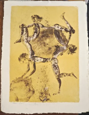 石版画 Ceniceros - Circulo de baile