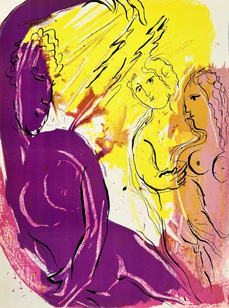 石版画 Chagall - Angel of Paradise