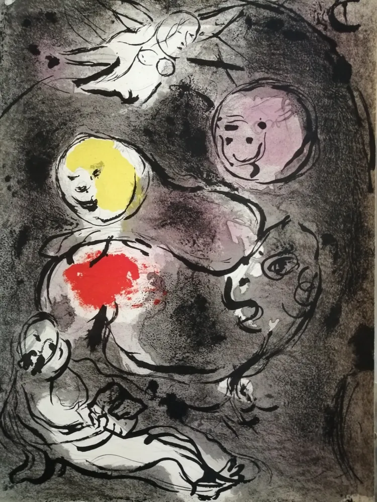石版画 Chagall - Daniel avec les lions