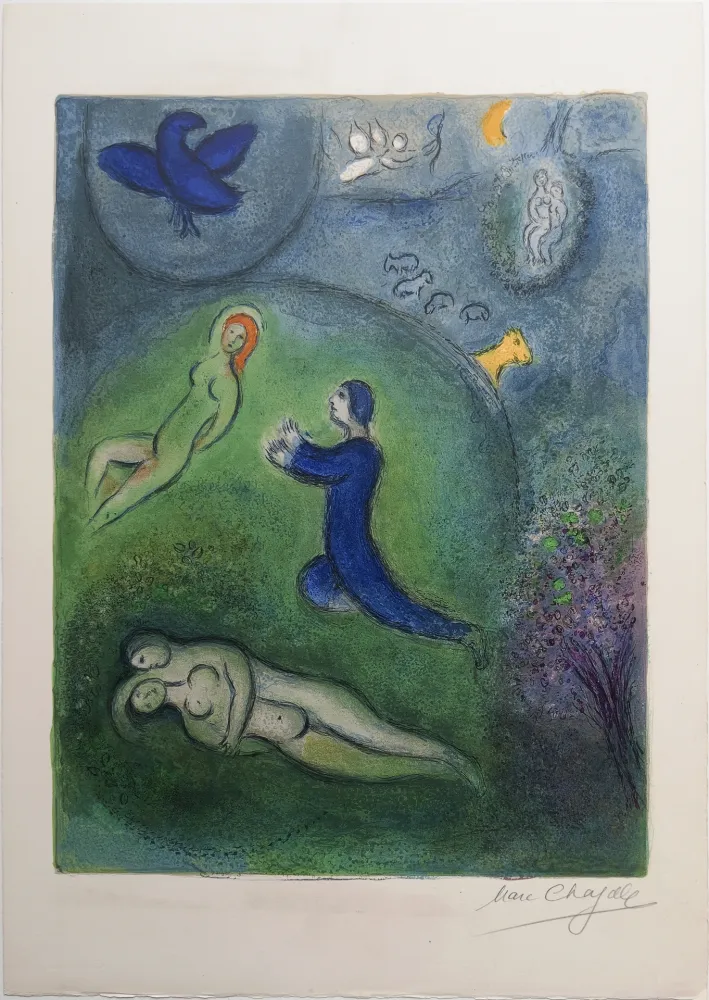 石版画 Chagall - DAPHNIS ET LYCÉNION (Daphnis et Chloé. 1961)